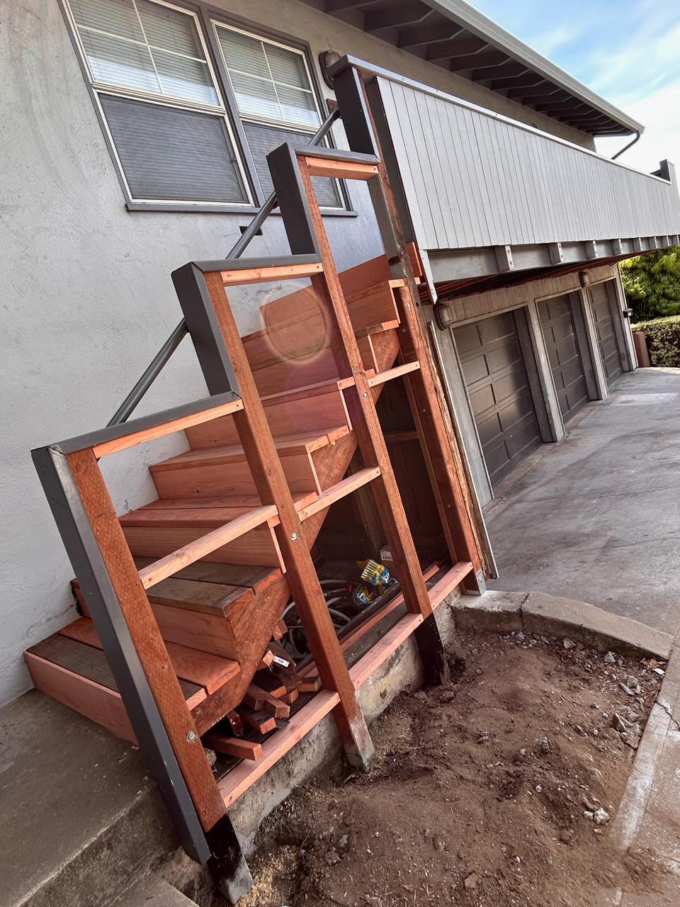 Wooden stairs renovation step 3